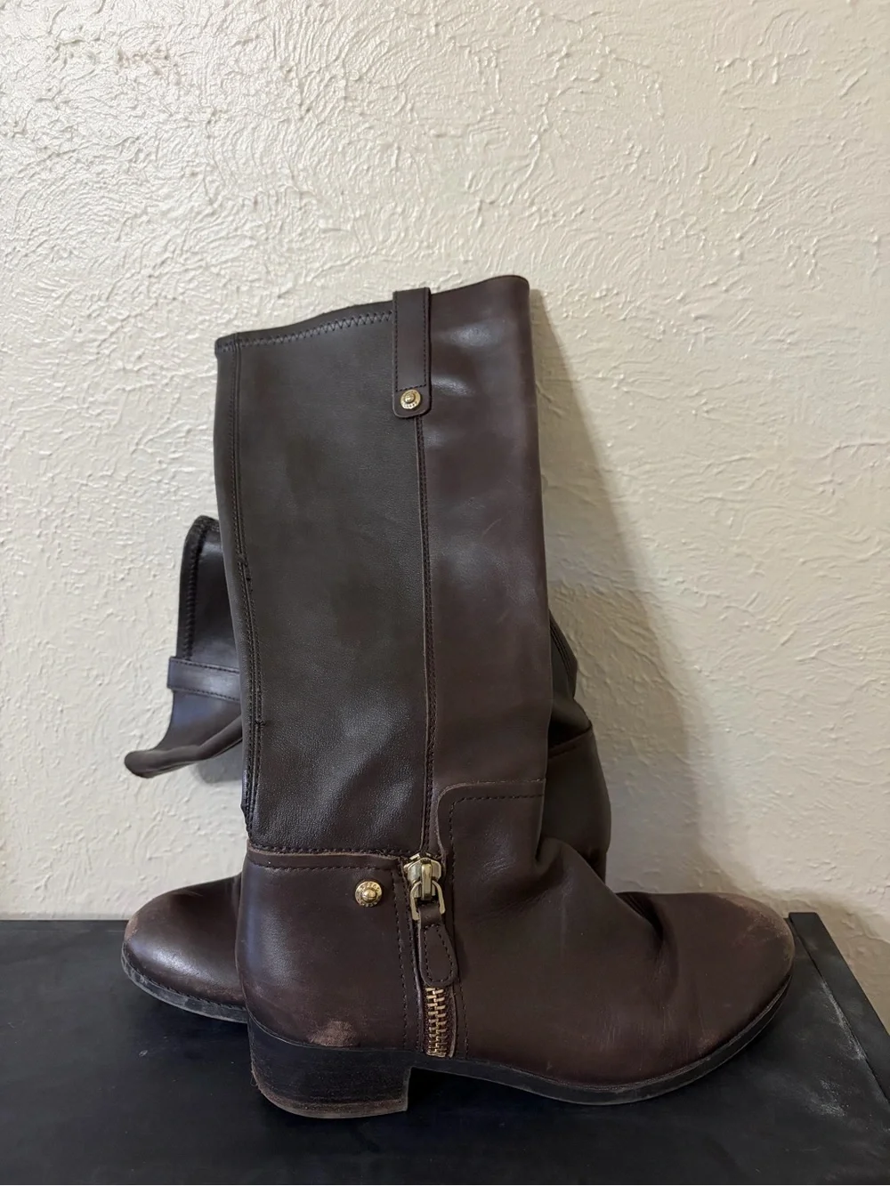 Guess Women's Over-the-Knee Leather Boots in Dark Brown